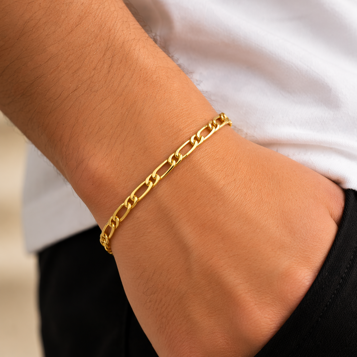 Bracciale - 18 carati Oro giallo - Made in Italy - Handmade