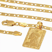 Collana con ciondolo - 18 carati Oro giallo
