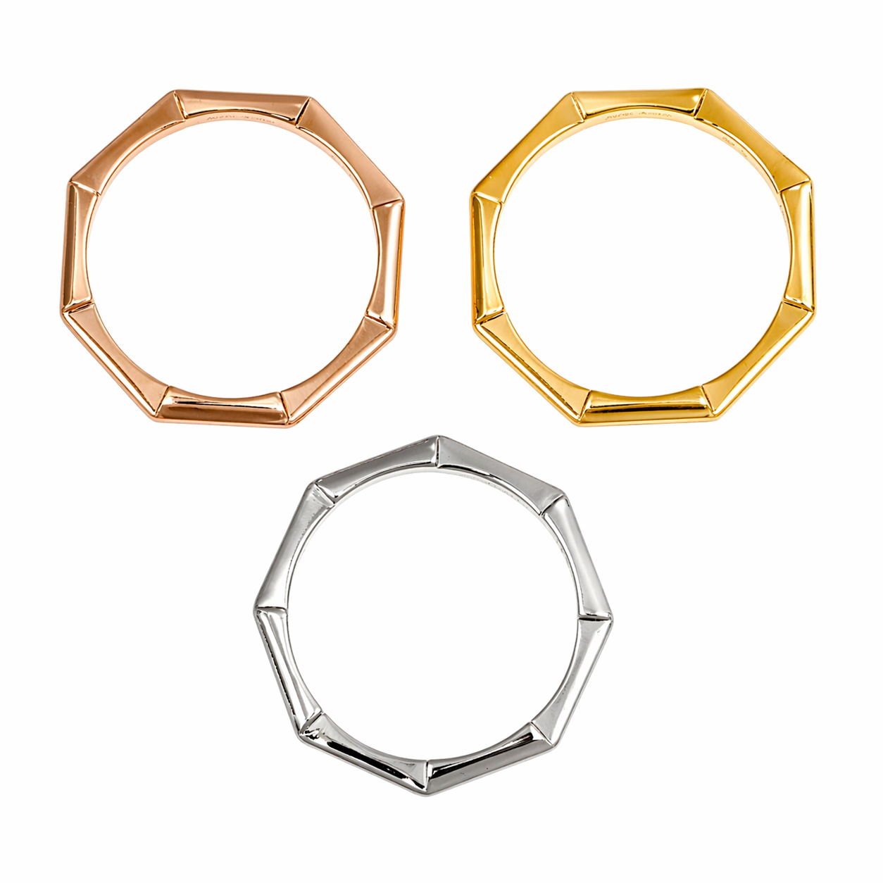 Anello - 18 carati Oro giallo, Oro bianco, Oro rosa - Made in Italy - Handmade