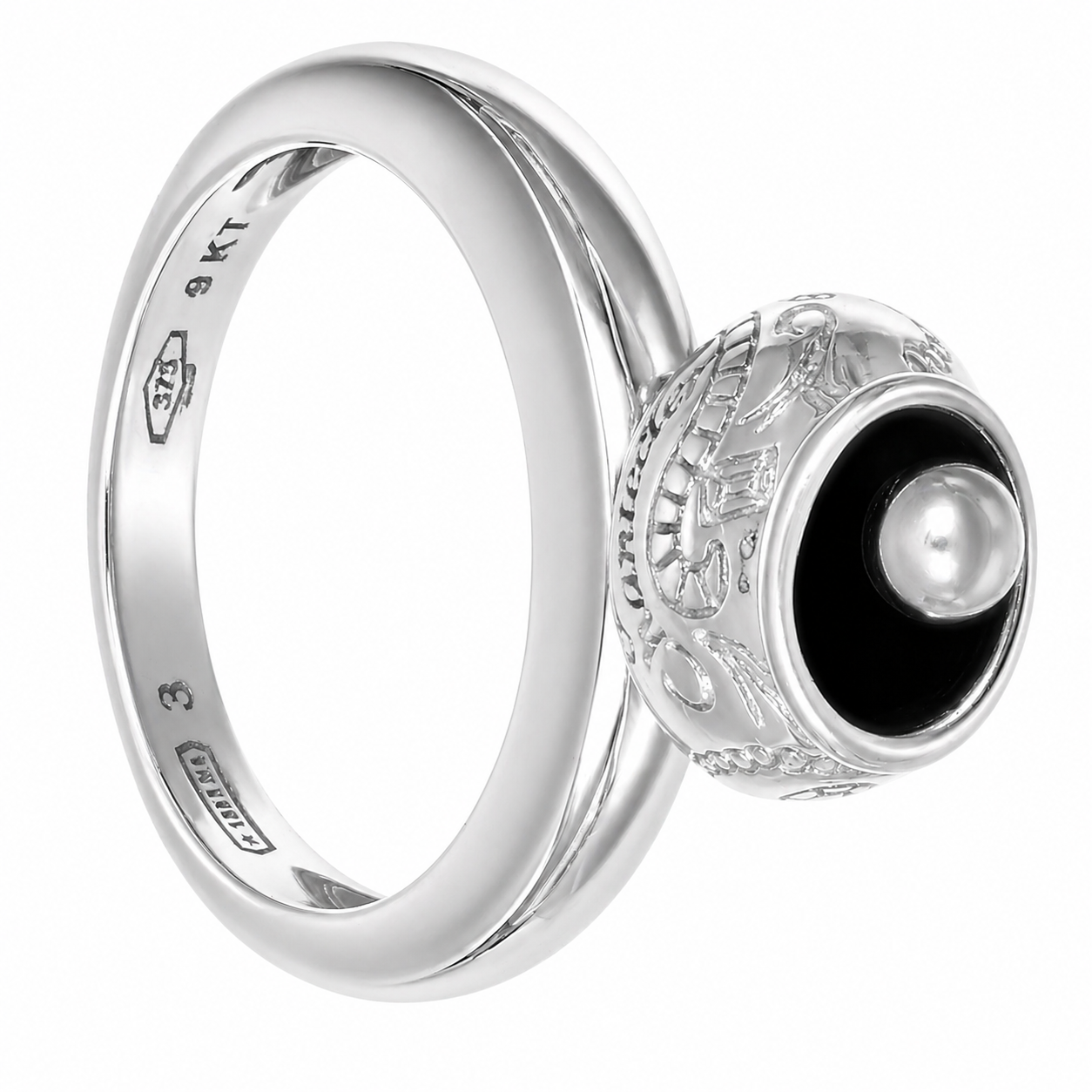 Anello - 9 kt Oro bianco - Made in Italy - Handmade