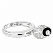 Anello - 9 kt Oro bianco - Made in Italy - Handmade