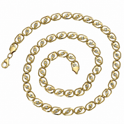 Collana - 14 carati Oro giallo, Oro bianco - Made in Italy - Handmade