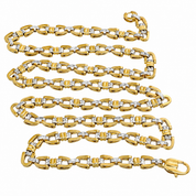 Collana - 18 carati Oro giallo, Oro bianco - Made in Italy - Handmade