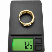 Anello - 18 carati Oro bianco, Oro giallo - Made in Italy - Handmade