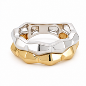 Anello - 18 carati Oro bianco, Oro giallo - Made in Italy - Handmade