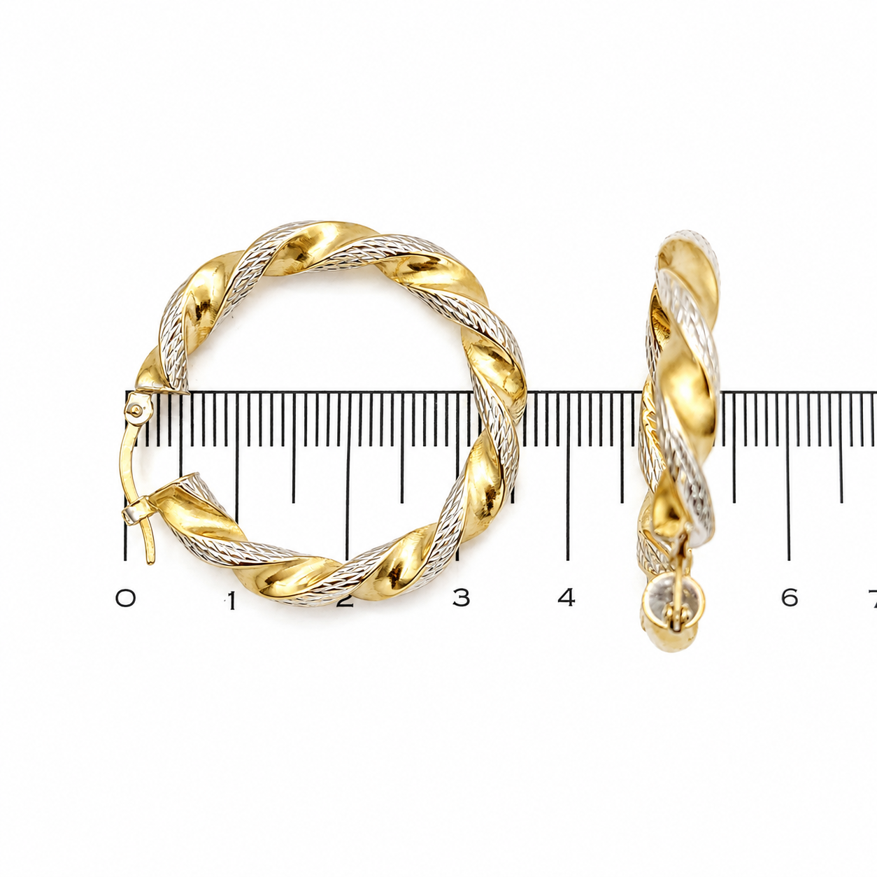 Orecchini - 18 carati Oro giallo, Oro bianco - Made in Italy - Handmade