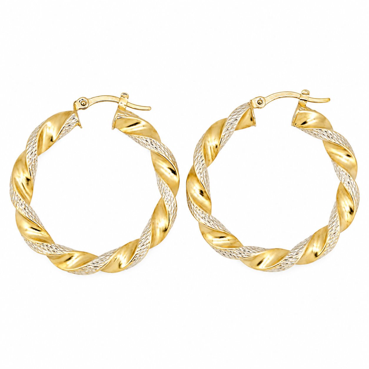 Orecchini - 18 carati Oro giallo, Oro bianco - Made in Italy - Handmade