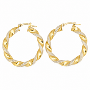 Orecchini - 18 carati Oro giallo, Oro bianco - Made in Italy - Handmade