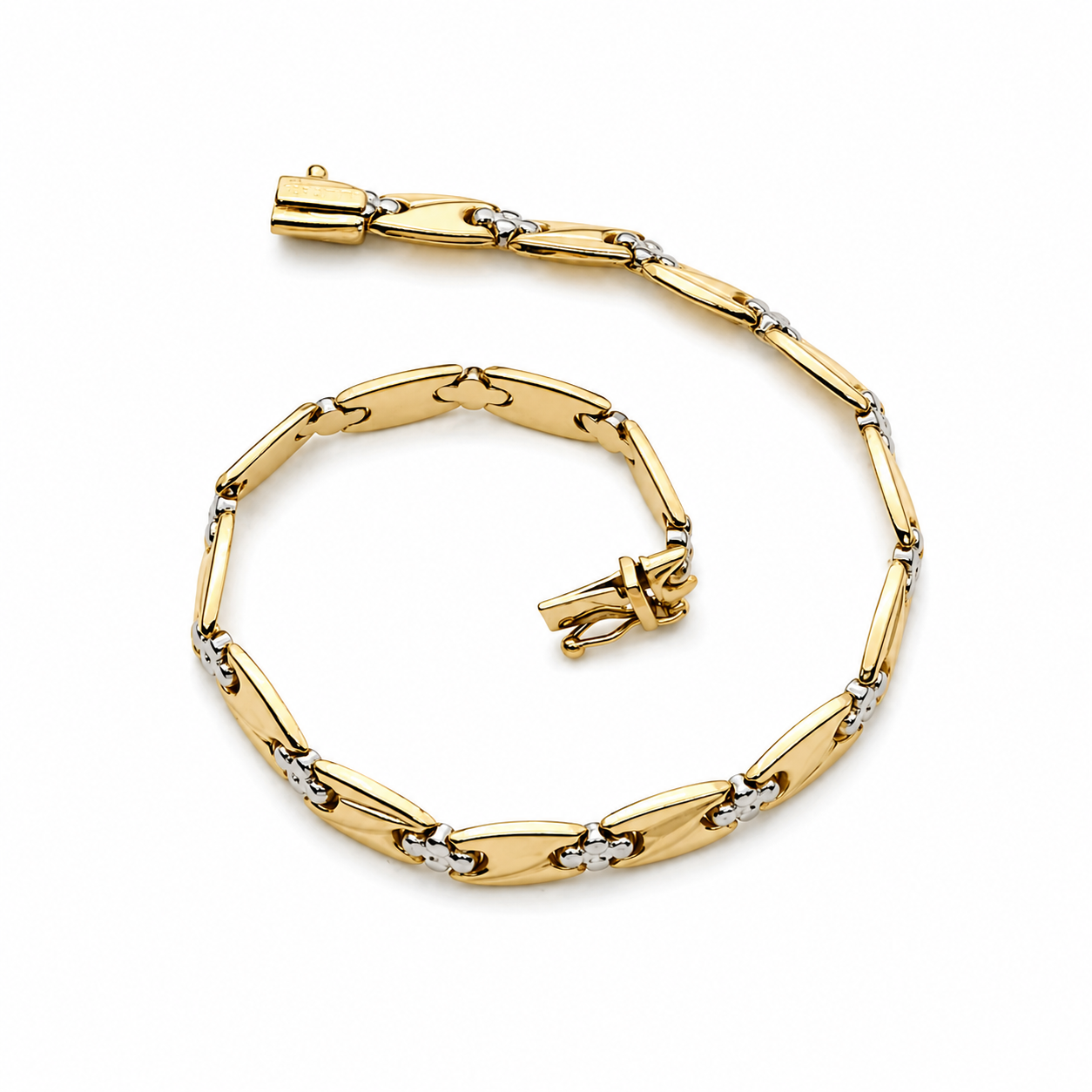 Bracciale - 18 carati Oro giallo, Oro bianco - Handmade