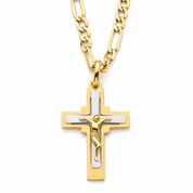 Collana con ciondolo - 18 carati Oro giallo, Oro bianco - Made in Italy - Handmade