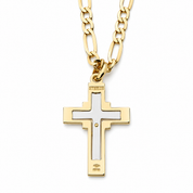 Collana con ciondolo - 18 carati Oro giallo, Oro bianco - Made in Italy - Handmade