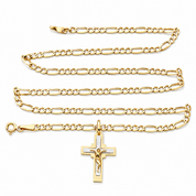 Collana con ciondolo - 18 carati Oro giallo, Oro bianco - Made in Italy - Handmade