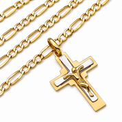 Collana con ciondolo - 18 carati Oro giallo, Oro bianco - Made in Italy - Handmade