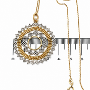 Collana con ciondolo - 18 carati Oro giallo, Oro bianco - Made in Italy - Handmade