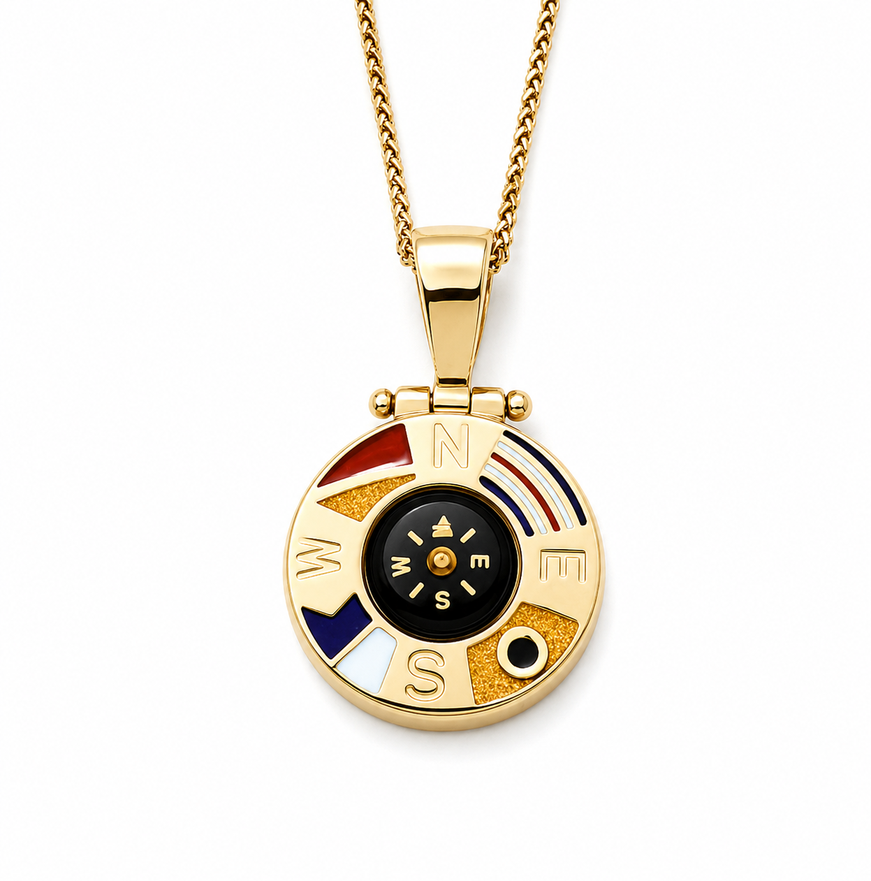 Collana con ciondolo - 18 carati Oro giallo - Made in Italy - Handmade