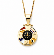 Collana con ciondolo - 18 carati Oro giallo - Made in Italy - Handmade
