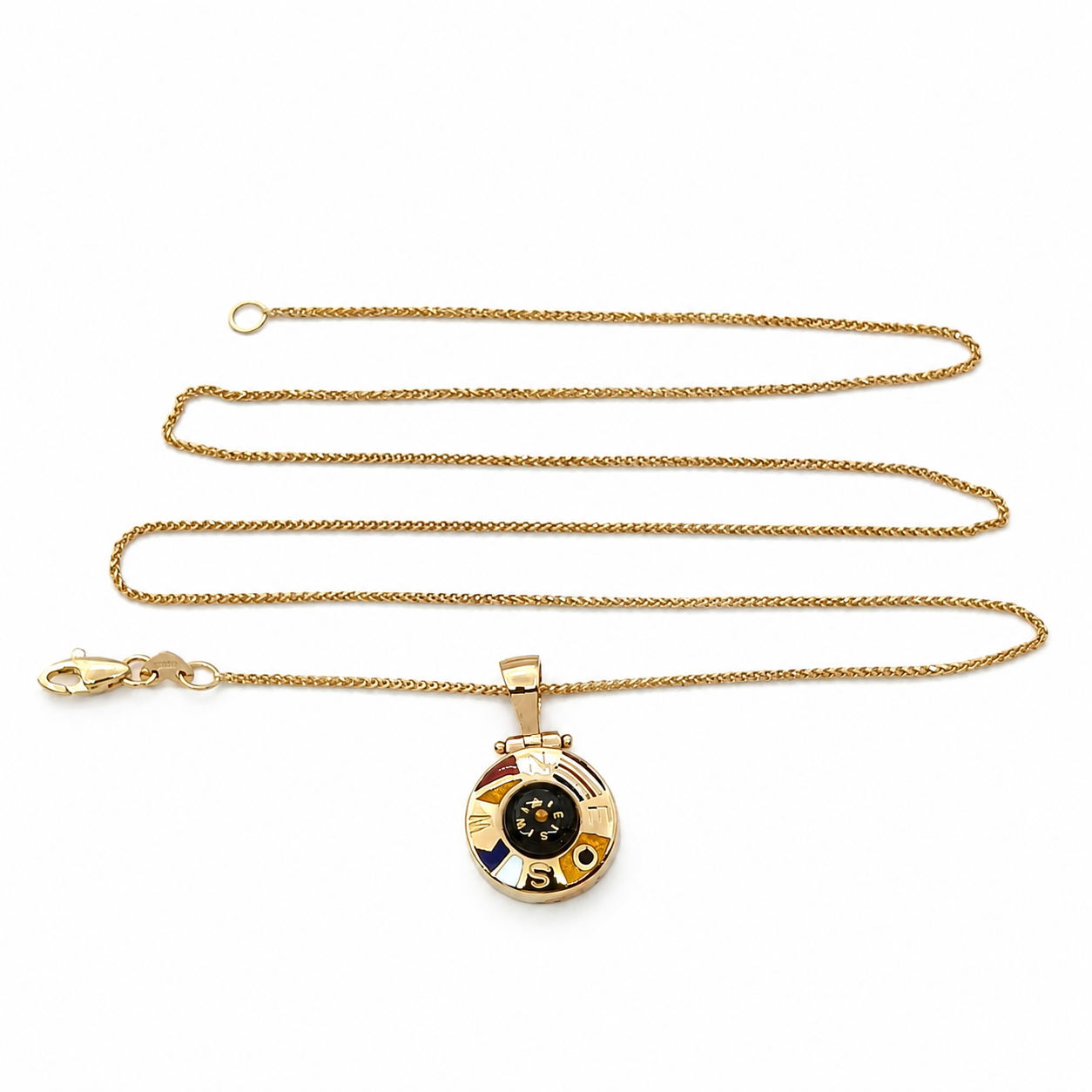 Collana con ciondolo - 18 carati Oro giallo - Made in Italy - Handmade