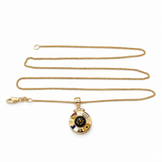 Collana con ciondolo - 18 carati Oro giallo - Made in Italy - Handmade