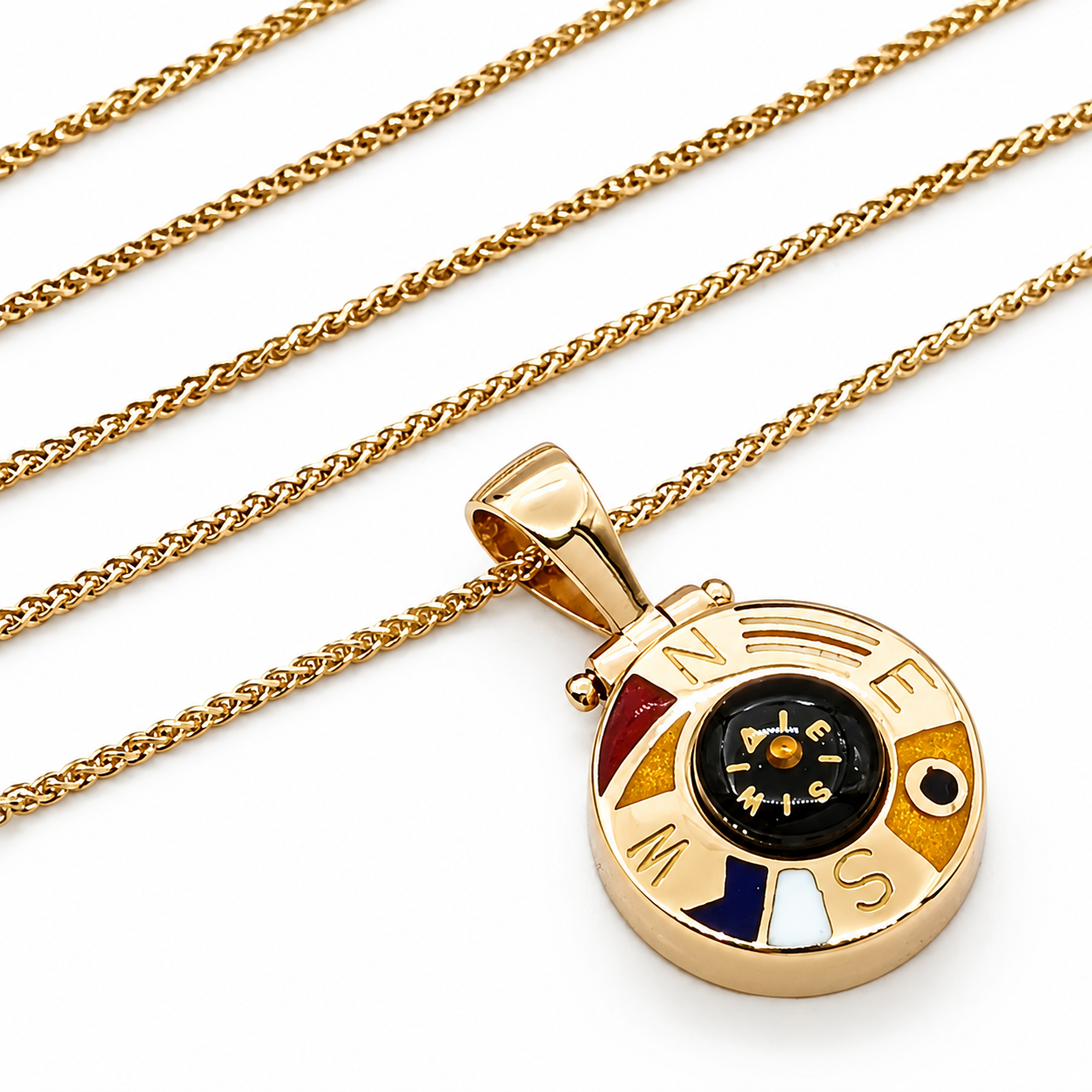 Collana con ciondolo - 18 carati Oro giallo - Made in Italy - Handmade