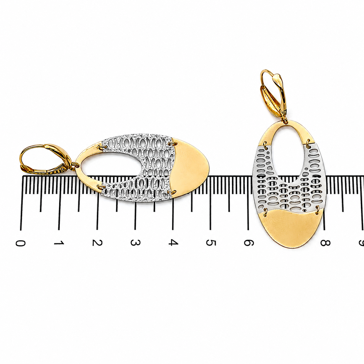 Orecchini - 18 carati Oro giallo, Oro bianco - Made in Italy - HandMade