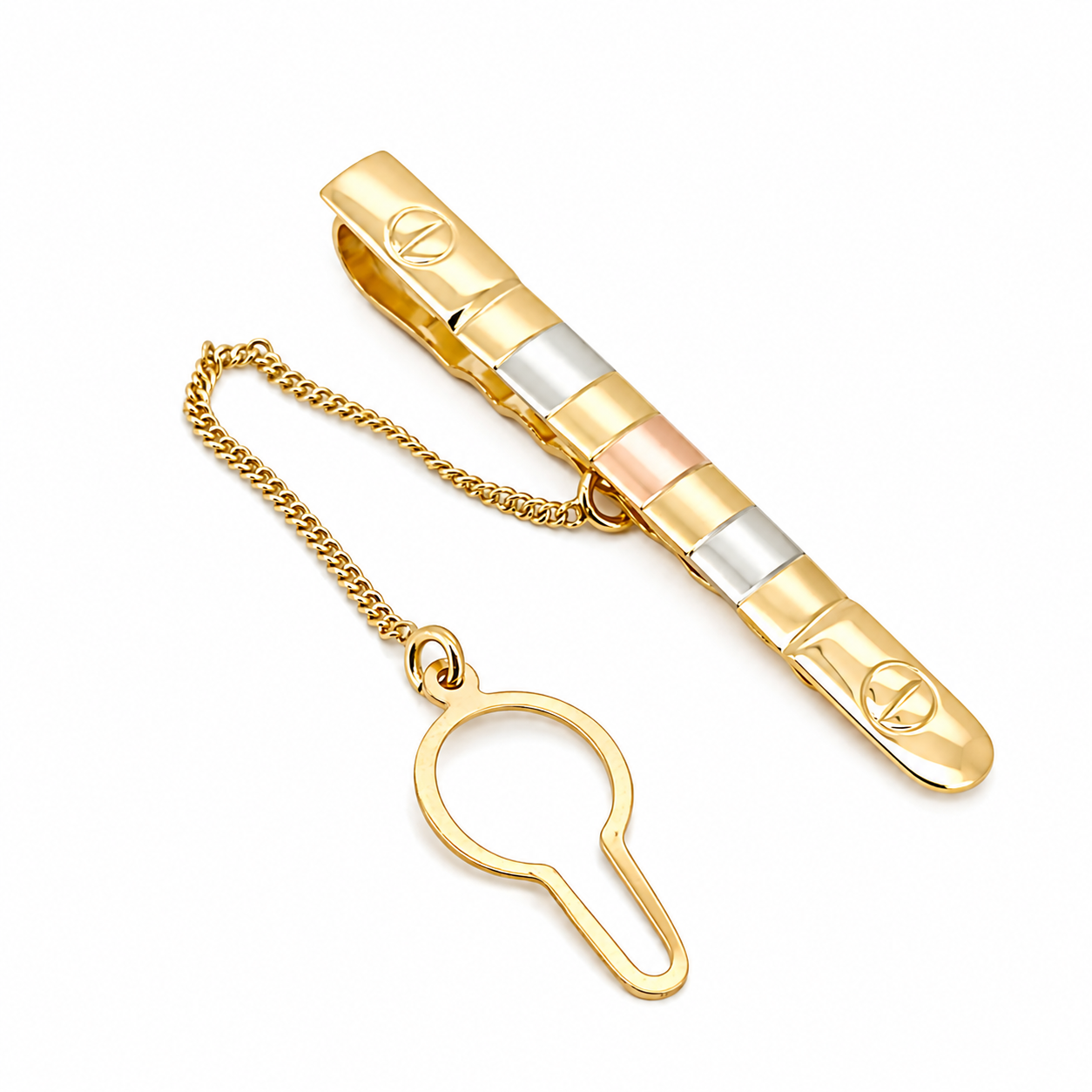 Fermacravatta - 18 carati Oro giallo, Oro bianco, Oro rosa - Made in Italy - Handmade