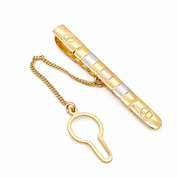 Fermacravatta - 18 carati Oro giallo, Oro bianco, Oro rosa - Made in Italy - Handmade