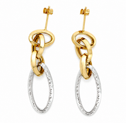 Orecchini - 18 carati Oro giallo, Oro bianco - Made in Italy - HandMade