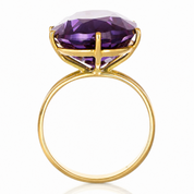 Anello - 18 carati Oro giallo - 20.00ct. tw. Ametista - Made in Italy - HandMade