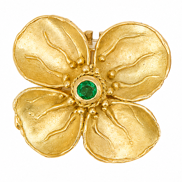 Orecchini - 18 carati Oro giallo - 0.50ct. tw. Smeraldo - Made in Italy - Handmade