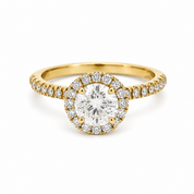 Anello - 14 carati Oro giallo - 1.24ct. tw. Diamante (Naturale) - Made in Italy - HandMade