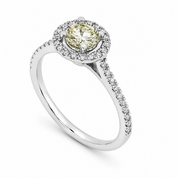 Anello - 14 carati Oro bianco - 0.69ct. tw. Diamante (Naturale) - Made in Italy - HandMade