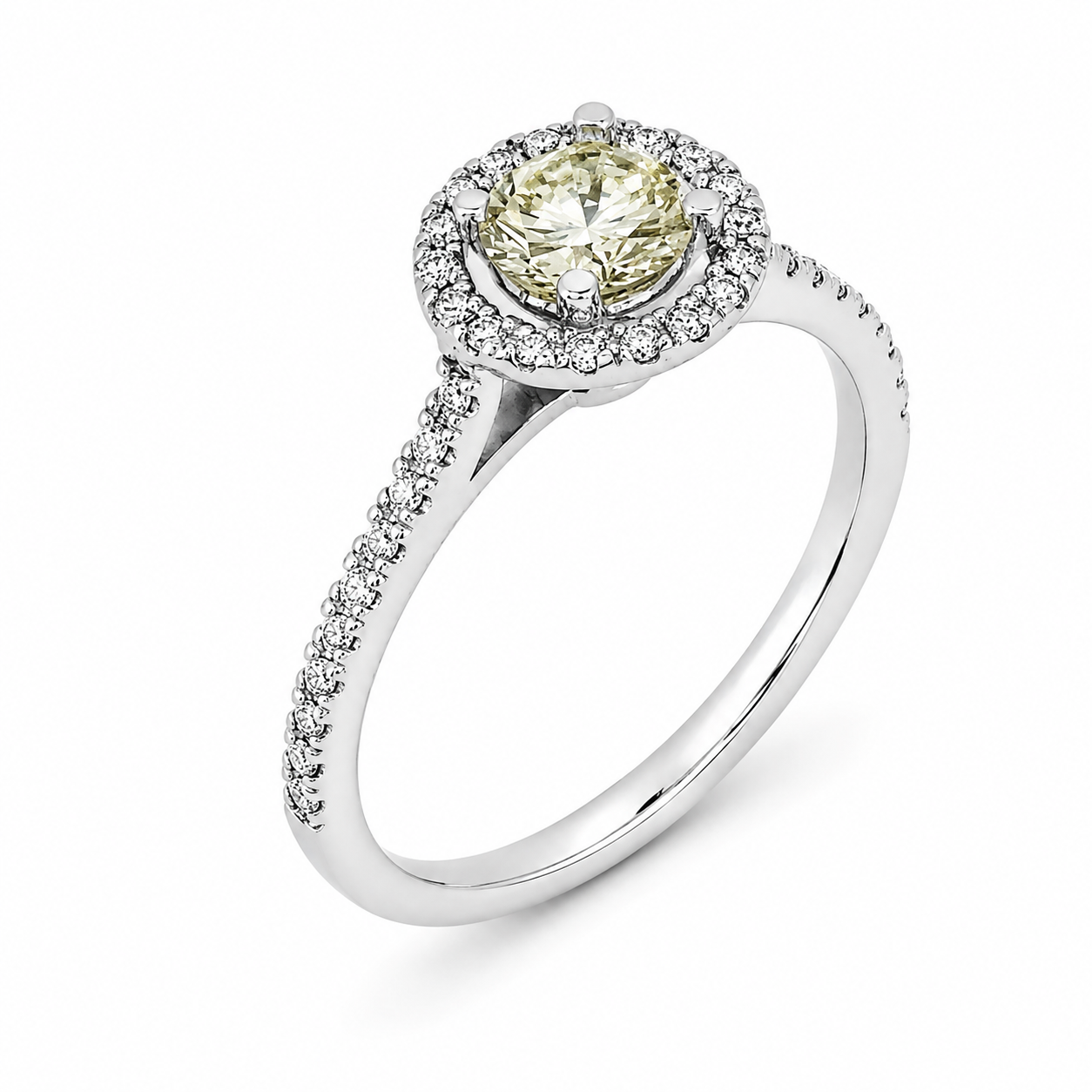 Anello - 14 carati Oro bianco - 0.69ct. tw. Diamante (Naturale) - Made in Italy - HandMade