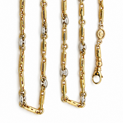 Collana - 18 carati Oro giallo, Oro bianco - Made in Italy - Handmade
