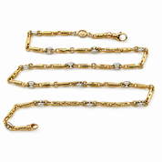 Collana - 18 carati Oro giallo, Oro bianco - Made in Italy - Handmade