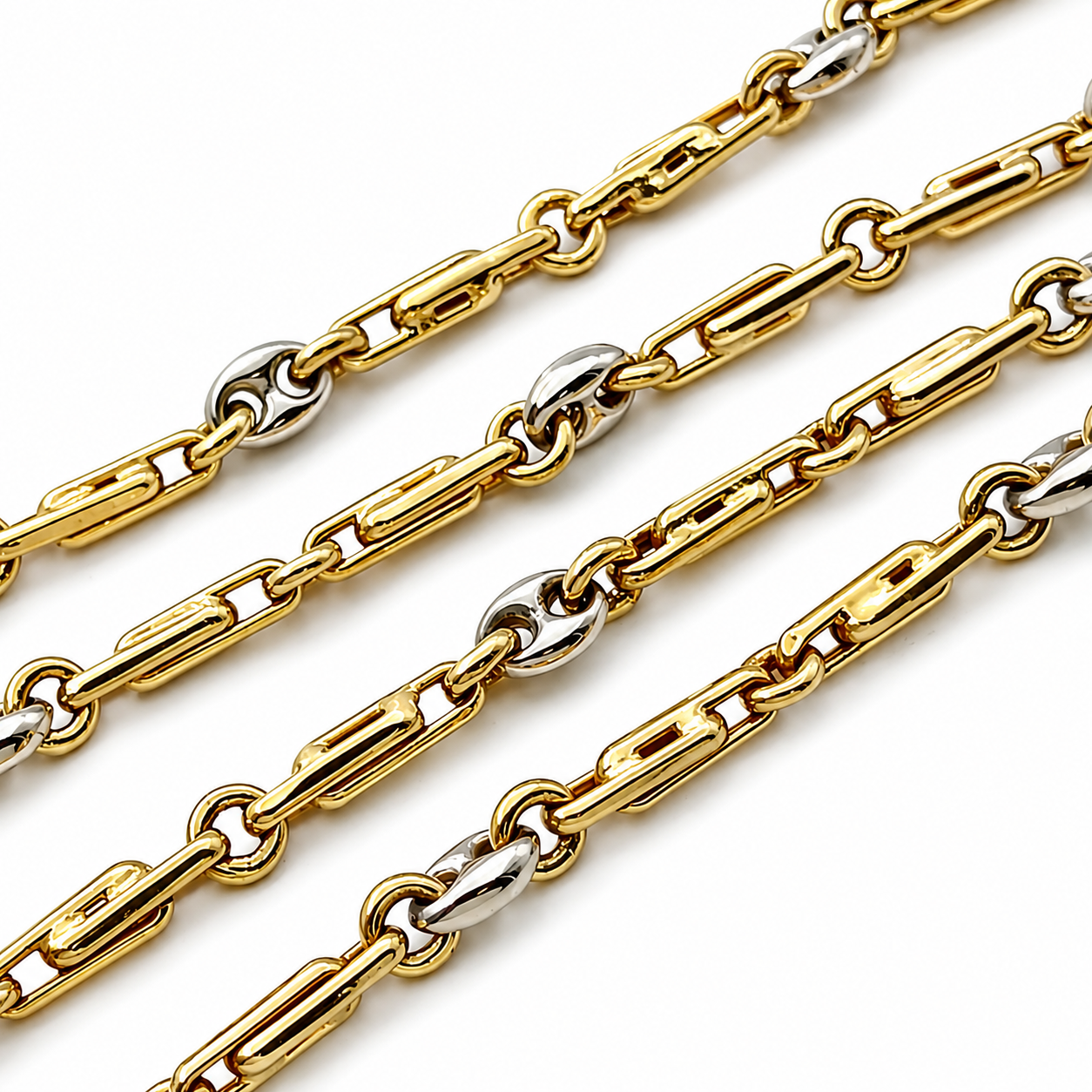 Collana - 18 carati Oro giallo, Oro bianco - Made in Italy - Handmade