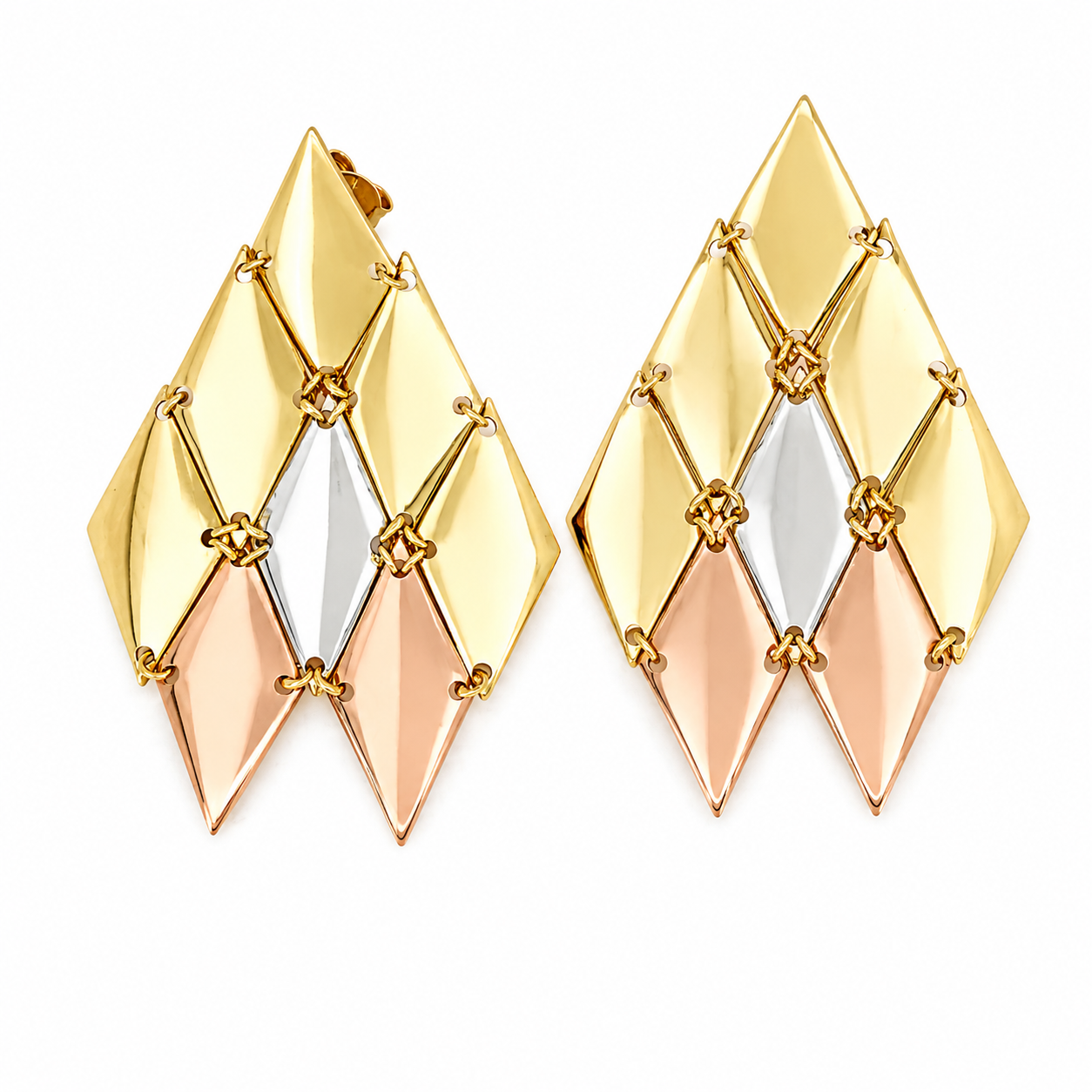 Orecchini - 18 carati Oro giallo, Oro rosa, Oro bianco - Made inItaly