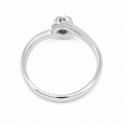 Anello - 18 carati Oro bianco - 0.10ct. tw. Diamante (Naturale)