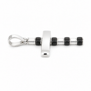 Ciondolo - 18 carati Oro bianco Onice - Made in Italy - HandMade