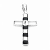 Ciondolo - 18 carati Oro bianco Onice - Made in Italy - HandMade