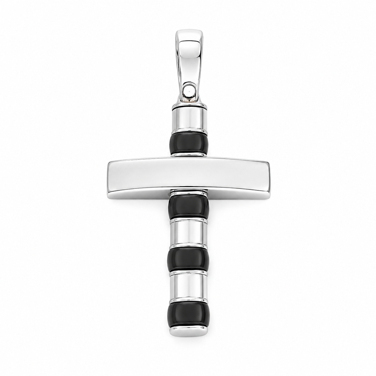 Ciondolo - 18 carati Oro bianco Onice - Made in Italy - HandMade