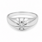 Anello - 18 carati Oro bianco - 0.20ct. tw. Diamante (Naturale) - Made in Italy - Handmade