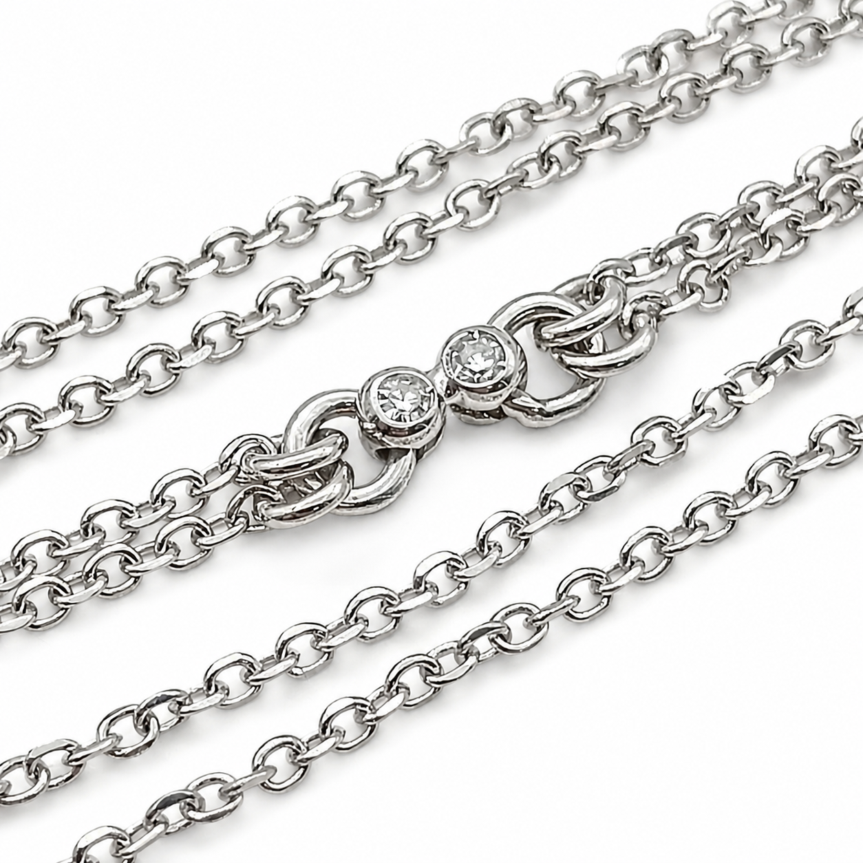 Bracciale - 18 carati Oro bianco - 0.02ct. tw. Diamante (Naturale) - Made in Italy - Handmade