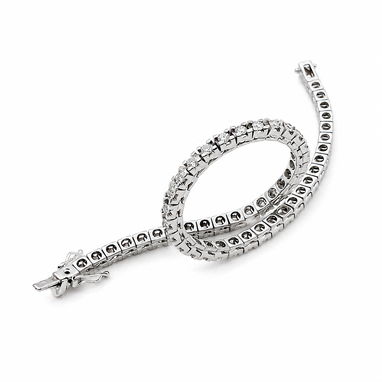 Bracciale - 18 carati Oro bianco - 2.52ct. tw. Diamante (Naturale) - Made in Italy - Handmade