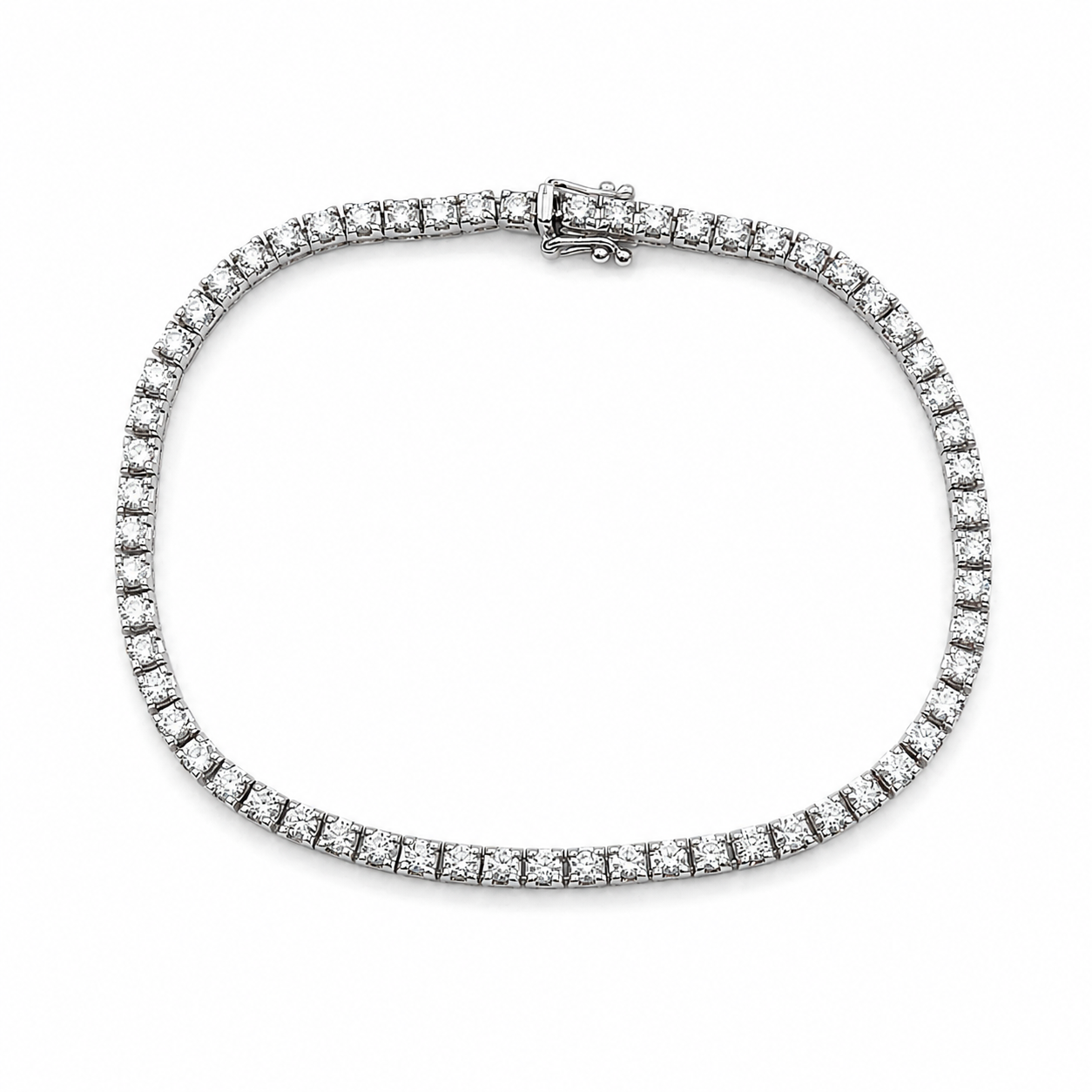 Bracciale - 18 carati Oro bianco - 3.10ct. tw. Diamante (Naturale) - Made in Italy - Handmade