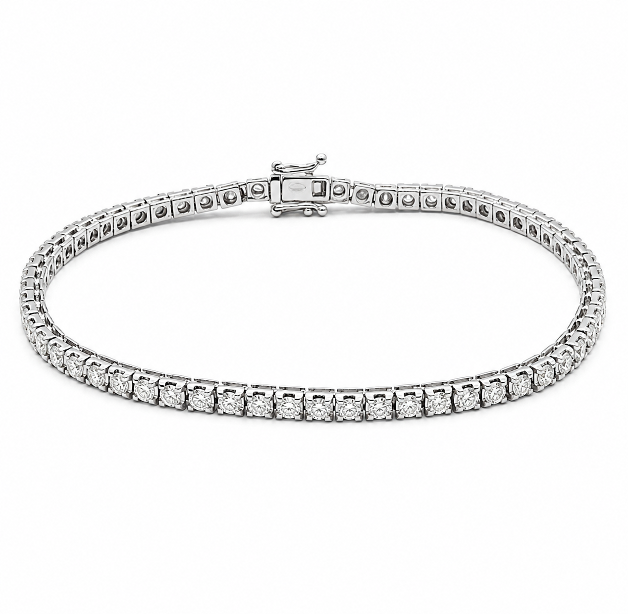 Bracciale - 18 carati Oro bianco - 3.10ct. tw. Diamante (Naturale) - Made in Italy - Handmade