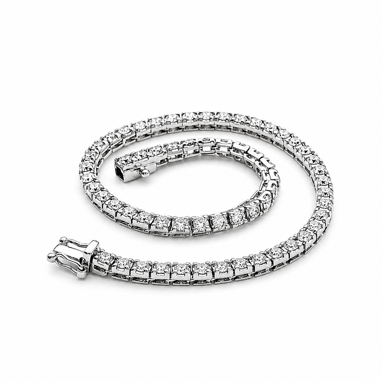 Bracciale - 18 carati Oro bianco - 3.10ct. tw. Diamante (Naturale) - Made in Italy - Handmade