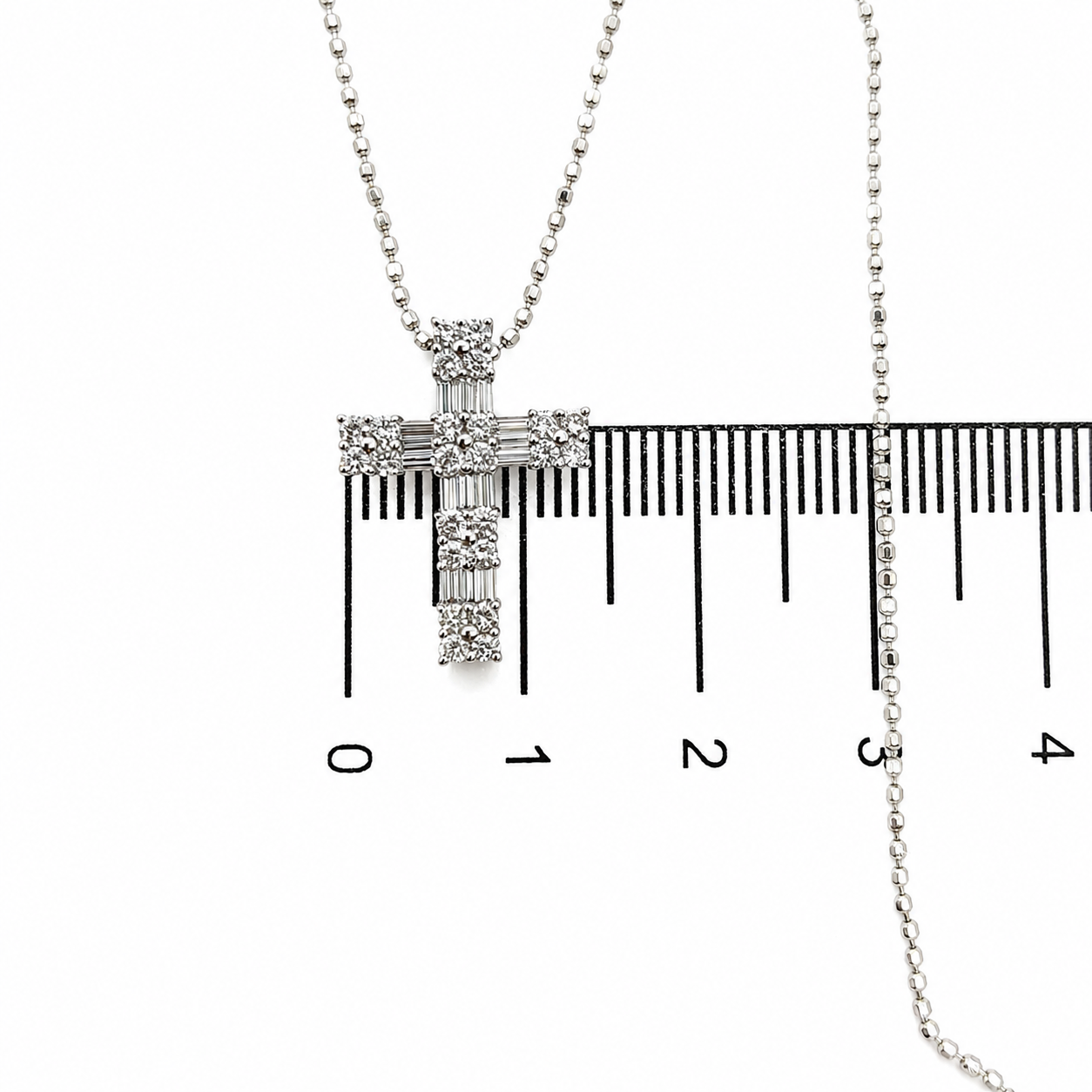 Collana con ciondolo - 18 carati Oro bianco - 0.30ct. tw. Diamante (Naturale) - Made in Italy