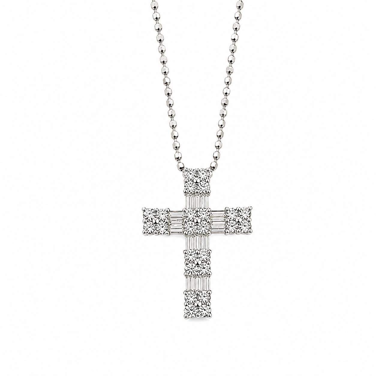 Collana con ciondolo - 18 carati Oro bianco - 0.30ct. tw. Diamante (Naturale) - Made in Italy