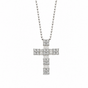 Collana con ciondolo - 18 carati Oro bianco - 0.30ct. tw. Diamante (Naturale) - Made in Italy