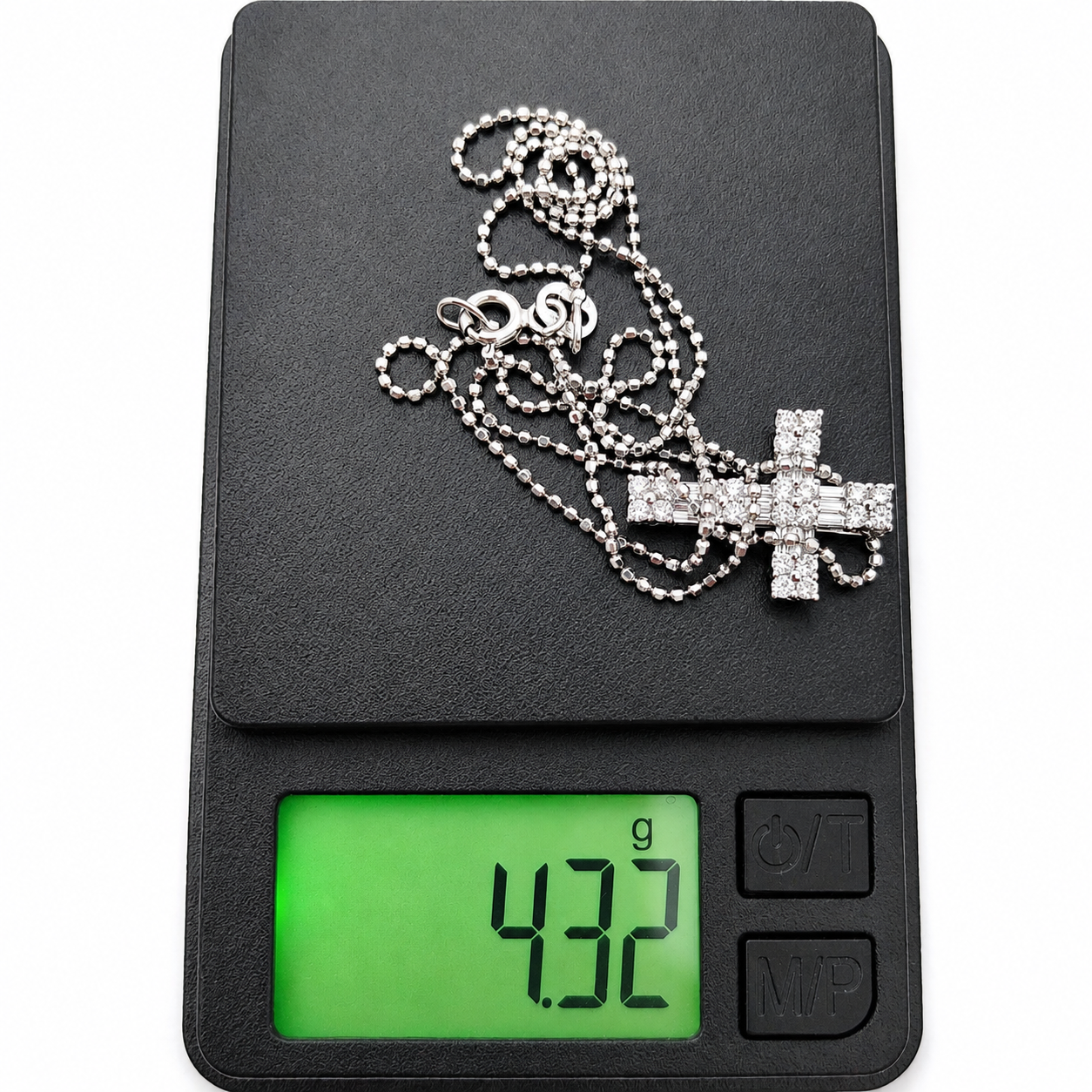 Collana con ciondolo - 18 carati Oro bianco - 0.30ct. tw. Diamante (Naturale) - Made in Italy